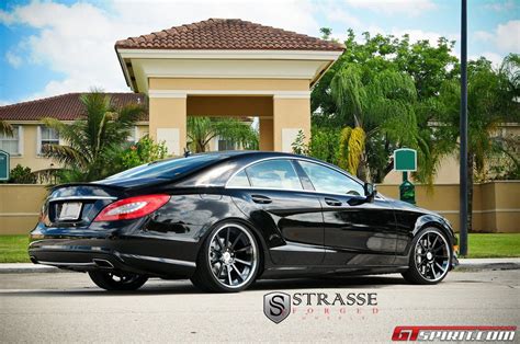 Black Mercedes-Benz CLS 550 with Strasse Forged Wheels - GTspirit