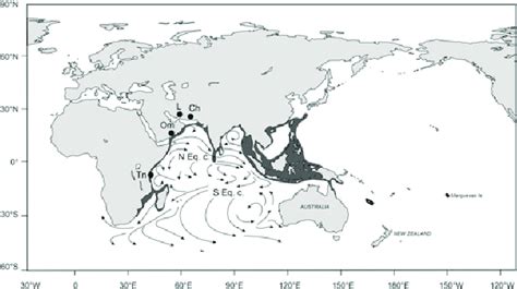 Distribution map and sampling locations of P. homarus. Green shows the ...