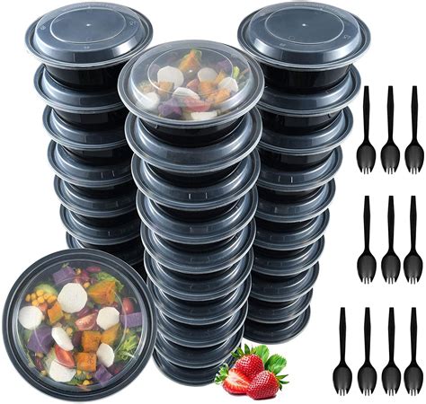 Plastic Meal Prep Containers, 30 Pack 32 oz, Reusable Food Storage ...