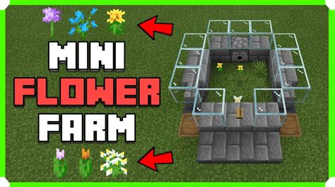 How To Build A Mini Auto Flower Farm In Minecraft Bedrock Edition (MCPE ...