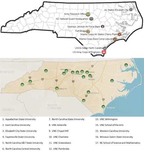 A comparison of the locations of the military installations (top panel ...