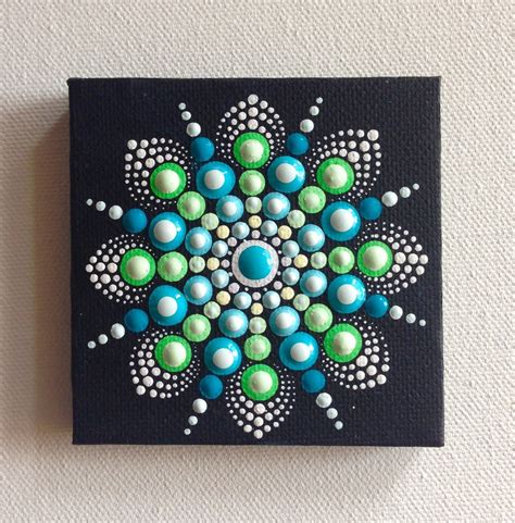 Original Small Mandala Painting on Canvas by CreateAndCherish Mandala ...