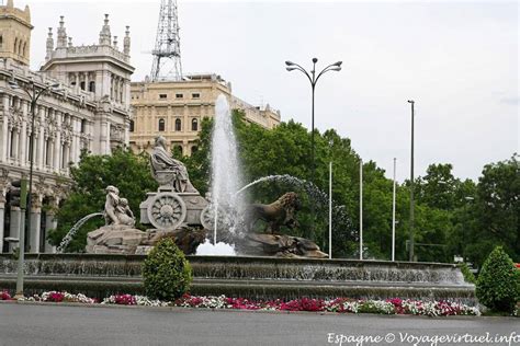 Fountain representing the goddess Cybele, Cibeles fountain, Madrid - Spain