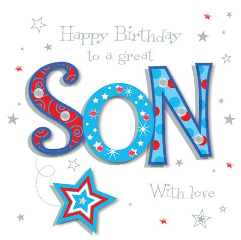 Printable Birthday Cards For Son - Printable Word Searches