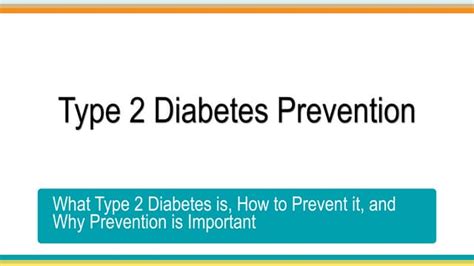 Diabetes Prevention Powerpoint | PPT