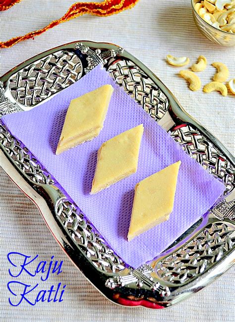 KAJU KATLI | DIWALI SWEETS RECIPES | Chitra's Food Book