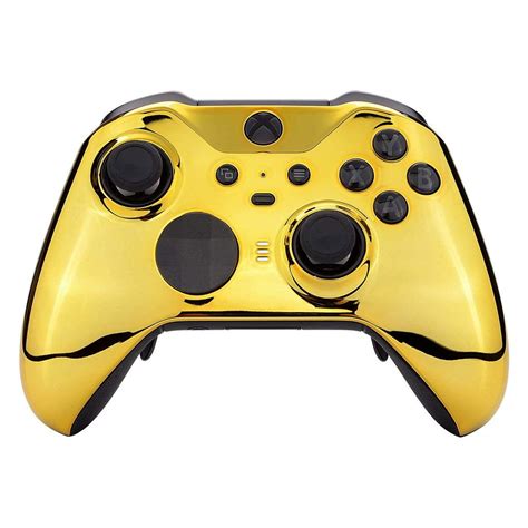 Chrome Gold UN-MODDED Custom Controller Compatible with Xbox ONE Elite ...