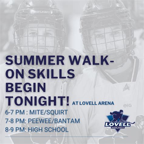 Lovell Hockey on Twitter: "Walk-on skills begin TONIGHT at Lovell Arena ...