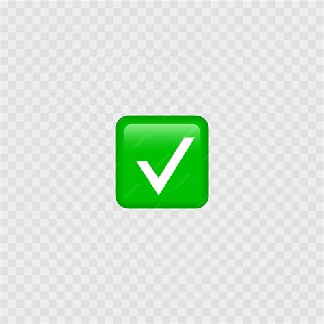 Premium Vector | Green check mark emoji icon Isolated Vector