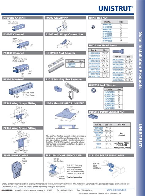 Unistrut Catalog