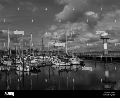 Eckernfoerde beach and harbor Stock Photo - Alamy