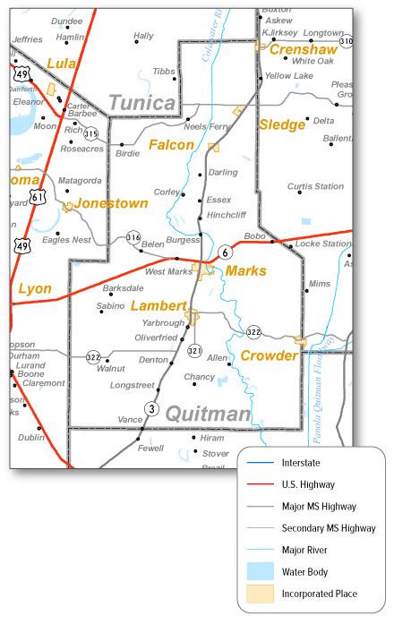 Geography – Quitman County, Mississippi