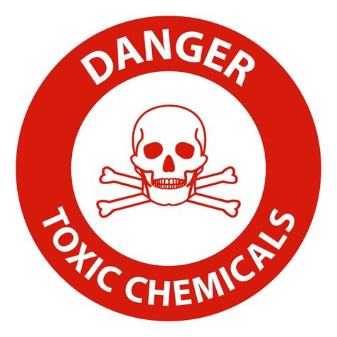 Danger Toxic Chemicals Symbol Sign On White Background 5437587 Vector ...