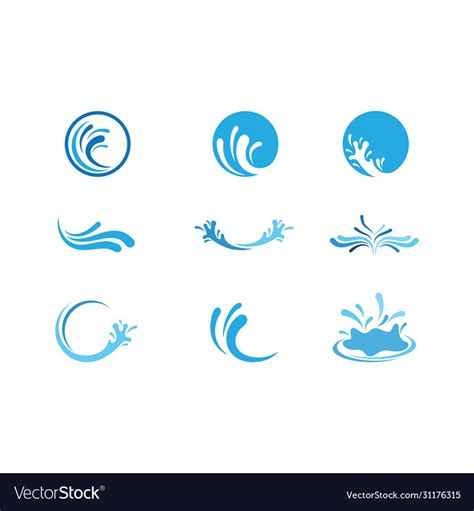 Water splash logo Royalty Free Vector Image - VectorStock