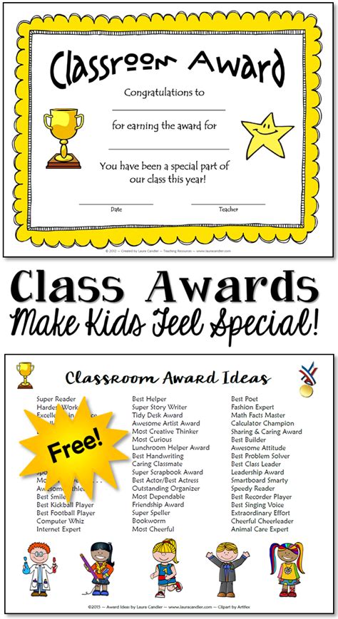 Classroom Awards Make Students Feel Special! | Classroom awards ...