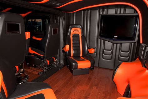 .Awesome orange game room in tiny space camper | Big rigs | Pinterest ...