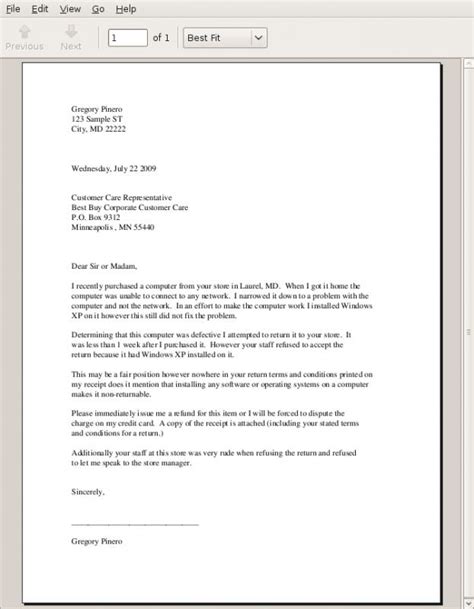 Sample Business Letter | Template Business