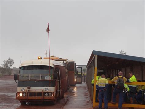 Miners wait for the morning bus at a remote FIFO camp | Work in ...