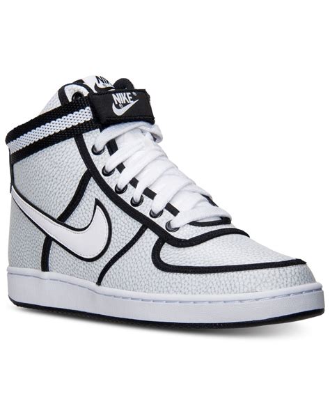 Nike Men'S Vandal High Casual Sneakers From Finish Line in White/White ...