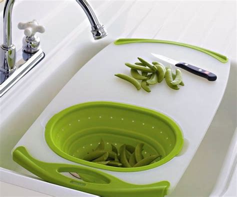 Over The Sink Cutting Board + Strainer - What's Goin' On In The Kitchen?