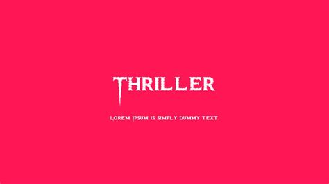 Thriller Font : Download Free for Desktop & Webfont