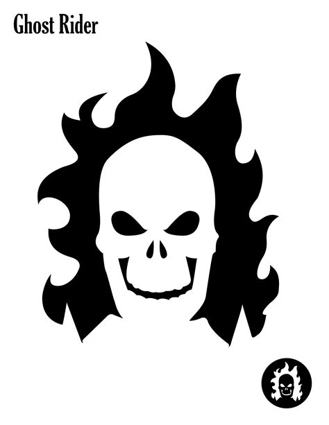 Ghost Rider (Pumpkin Stencil - Pumpkin Pattern - Pumpkin Template ...