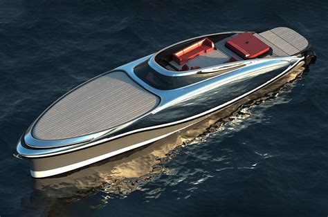 This sleek hyper boat with a gorgeous translucent hull is styled to ...