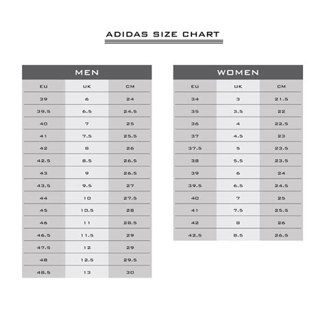 Adidas Size Chart Cm