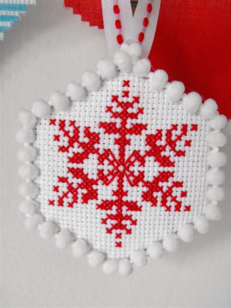 Ruby Murrays Musings: Cross Stitch Christmas Tree Ornaments