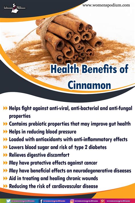 Health Benefits of Cinnamon | Cinnamon benefits, Cinnamon health ...