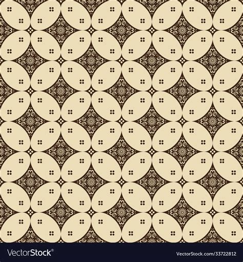 Geometric ethnic pattern on javanese batik Vector Image