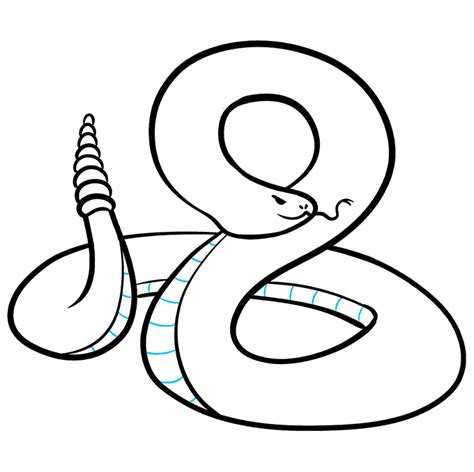 How to Draw a Rattlesnake - Really Easy Drawing Tutorial