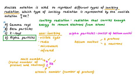 Question Video: Representing Ionizing Radiation with Nuclide Notation ...