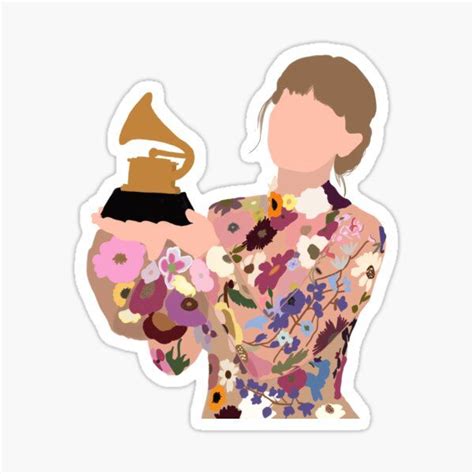 Taylor Swift with Grammy Sticker by tanibrt | Pegatinas bonitas ...