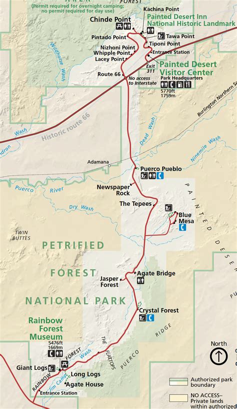 Petrified Forest National Park Map