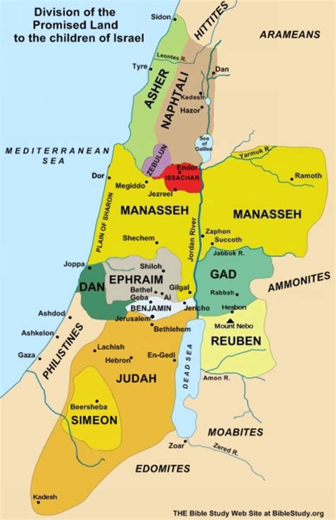 WORLD TIME LINE CHANNEL: Division of the Promised Land Large Map