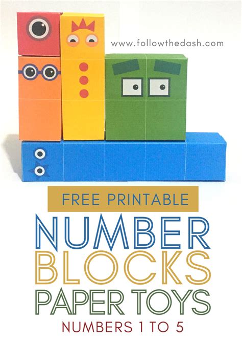 Numberblocks free printable paper toy template – Artofit