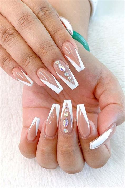 23 Elegant French Tip Coffin Nails You Need to See - Page 2 of 2 - StayGlam