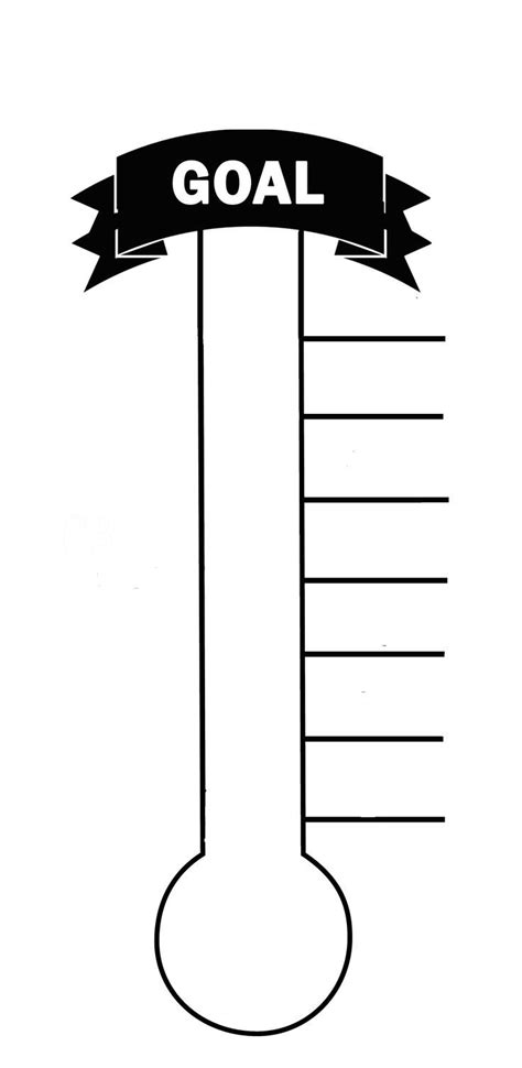 Goal thermometer templates, Fundraising thermometer, Goal charts