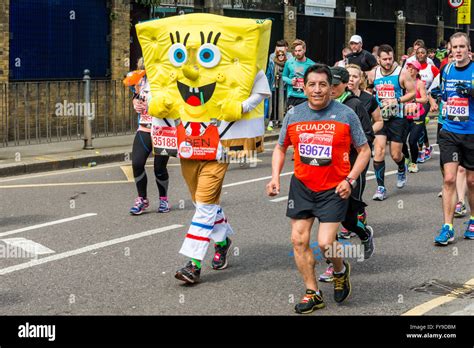 London, UK. 24th April, 2016. London Marathon 2016. Runners in Funny ...