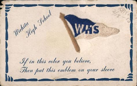 Wichita High School Kansas Postcard