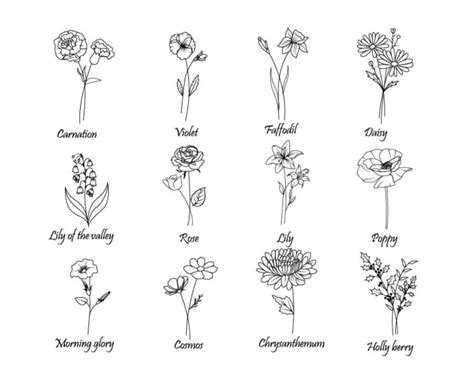 Details more than 79 minimalist family birth flower tattoos super hot ...