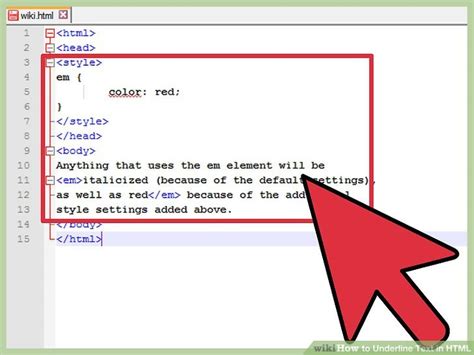 How to Underline Text in HTML (with Pictures) - wikiHow