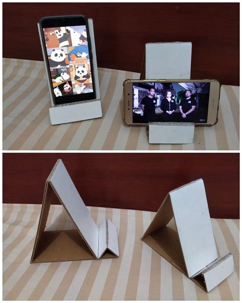 Diy phone stand, diy phone holder, cardboard phone holder idea | Paper ...