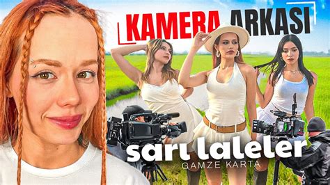 GAMZE KARTA - SARI LALELER ( KLİP KAMERA ARKASI !? ) - YouTube