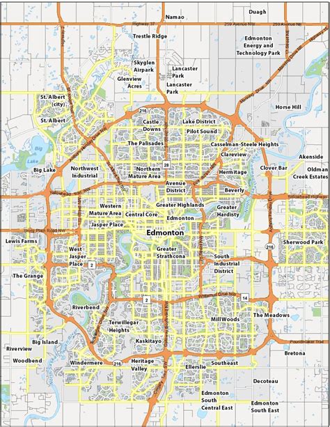 Map of Edmonton, Alberta - GIS Geography