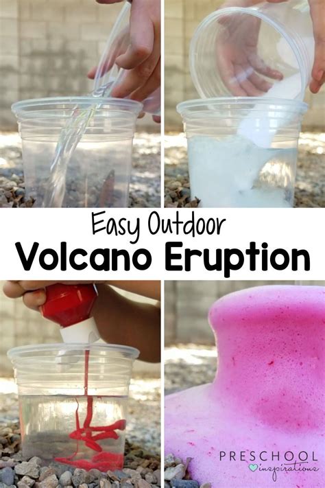 Easy Baking Soda and Vinegar Volcano Eruption for Kids | Kids learning ...