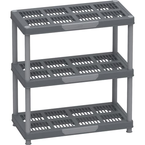 Duramax Plastic Heavy Duty Multipurpose Freestanding 3 Tier Shelving U ...