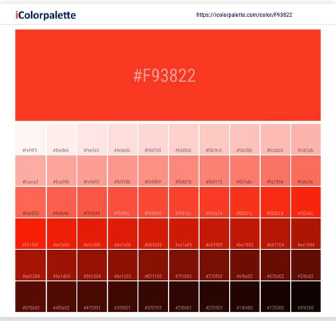 Pantone Bright Red C Color | Hex color Code #F93822 information | Hsl ...