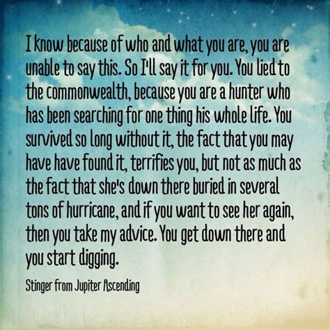 Jupiter ascending Quote Stinger's advice to Caine | Senior quotes ...